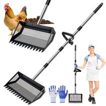 Colher de cocô de frango e ancinho 2 em 1 Beemax em aço inoxidável