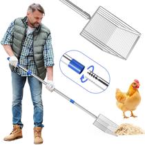 Colher de cocô de frango Viscogrip 4 em 1 de aço inoxidável Colher de cocô de frango Viscogrip 4 em 1 de aço inoxidável