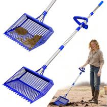 Colher de cocô de galinha 2 em 1 de aço inoxidável de 158 cm Colher de cocô de galinha 2 em 1 de aço inoxidável de 158 cm