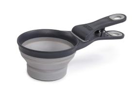 Colher de comida para cães Dexas KlipScoop, capacidade para 1 xícara, cinza claro