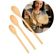 Colher De Madeira Artesanal Colheres Cozinha 3 PÇS 24 36 32CM Colher De Madeira Artesanal Colheres Cozinha 3 PÇS 24 36 32CM