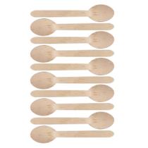Colher De Madeira Biodegradável Para Refeição 16Cm 50 Kit 10