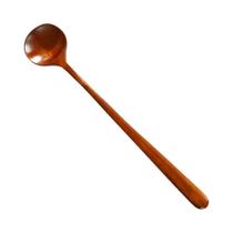 Colher De Madeira Natural Com Cabo Longo Para Sopa, Sobremesa, Mingau, Chá, Café, Utensílios De