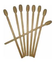 Colher De Madeira Pega Mel Meleira 40 Pçs