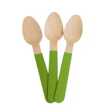 Colher de Madeira - Verde - 10 unidades - ArtLille
