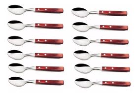 Colher de Mesa Cabo Madeira Polywood Vermelho com 12 Peças 21103470 Tramontina
