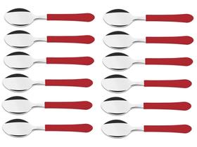 colher De Mesa sopa Tramontina Inox Leme Kit Jogo 12 Peças