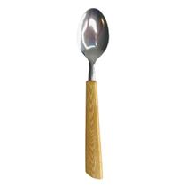 Colher De Mesa Talher De Refeição Cozinha Inox Imita Madeira