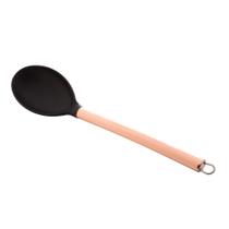 Colher de Nylon Preta C/Cabo de Aço Inox Rose Lyor
