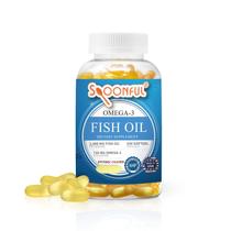 Colher de óleo de peixe ômega 3 com revestimento entérico de 2400 mg, 200 cápsulas, cápsulas gelatinosas sem burpless, de liberação rápida, fabricadas nos EUA, certificadas pela NSF
