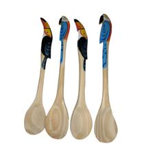 Colher De Pau Decorativa Casa Cozinha Bar Restaurante Kit Com 4