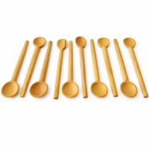 Colher de Pau Restaurante Utensílios Cozinha Kit Talher 10un