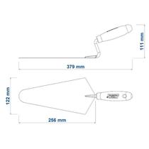 Colher de pedreiro 10" em aço com cabo de madeira - tramontina 77350105