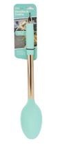 Colher de Servir Multiuso de Silicone Rosa ou Verde com Cabo Rose Gold Colher de Servir Multiuso de Silicone Rosa ou Verde com Cabo Rose Gold
