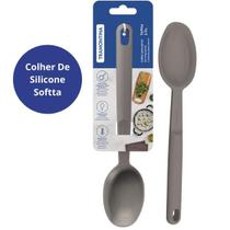 Colher de Servir Silicone Cinza Tramontina Softta: Antiaderente e Resistente a 210C Colher de Servir Silicone Cinza Tramontina Softta: Antiaderente e Resistente a 210C