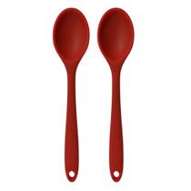 Colher de Silicone Arroz Utensílio De Cozinha Multiuso Grande Super Resistente Reforçada 2 Unidades Oferta