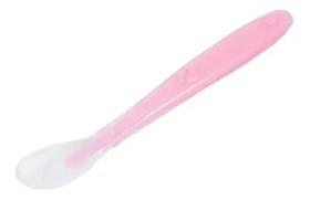 Colher De Silicone Bebê Introdução Alimentar Macia Buba Rosa Colher De Silicone Bebê Introdução Alimentar Macia Buba Rosa