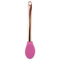 Colher De Silicone Cabo Rose Gold Inox Utensilio Candy Color Colher De Silicone Cabo Rose Gold Inox Utensilio Candy Color
