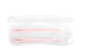 Colher de Silicone com Caixa 2pcs Pink KikkaBoo