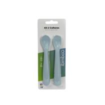 Colher de Silicone e Nylon para Bebê Introdução Alimentar 2 Unidades Colher de Silicone e Nylon para Bebê Introdução Alimentar 2 Unidades