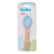 Colher de Silicone em Bambu Buba Azul 15822 6M+