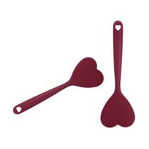 Colher de Silicone Formato de Coração 32cm Grande Resistente Vai a Lava Louças Colher de Silicone Formato de Coração 32cm Grande Resistente Vai a Lava Louças