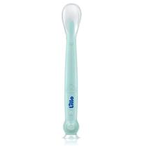 Colher de Silicone Infantil Lillo com Cabo Longo e Ventosa Ponta Macia e Flexível Verde Ursinho 6 +meses Introdução Alimentar BPA free Colher de Silicone Infantil Lillo com Cabo Longo e Ventosa Ponta Macia e Flexível Verde Ursinho 6 +meses Introdução Alimentar BPA free