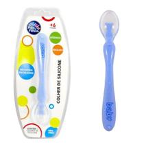 Colher de Silicone para Bebê Transição Papinha Azul Pais & Filhos