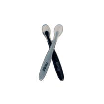 Colher de Silicone Premium Colors Marinho - 2 Unidades, Resistente e Prática