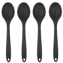 Colher De Silicone Preta Grande Kit 04 Un