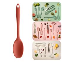 Colher de Silicone Talher Culinário Utensílio Cozinha - CO 200 Ou Colher de Silicone Talher Culinário Utensílio Cozinha - CO 200 Ou