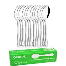 Colher de Sobremesa Aço Inox 12 peças Continental Original Line Buffet Restaurante Lanchonete Bar Padaria Jogo de Talheres