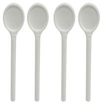 Colher de Sobremesa Branca Mini para Festas - 200 Unid