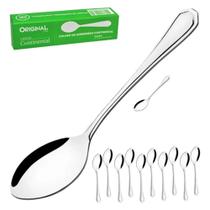 Colher de Sobremesa Inox 12 36 ou 72 Peças Continental 16,5cm Aço Inox Lava Louças Jogo Talher Colher de Sobremesa Inox 12 36 ou 72 Peças Continental 16,5cm Aço Inox Lava Louças Jogo Talher