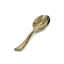 Colher de Sobremesa Premium Dourada - 8 un - Silver Festas