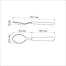 Colher de Sobremesa Tramontina Leme com Lâmina em Aço Inox e Cabo de Polipropileno Cinza