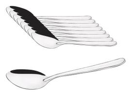 Colher de Sopa em aço inox 18cm x 0,6mm UD999 kit 12pçs Colher de Sopa em aço inox 18cm x 0,6mm UD999 kit 12pçs