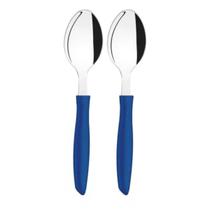 Colher De Sopa Mesa Aço Inox Plenus Tramontina Azul 2 unid Colher De Sopa Mesa Aço Inox Plenus Tramontina Azul 2 unid