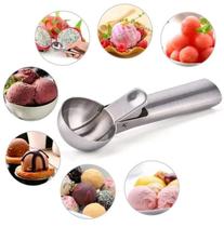 Colher De Sorvete Bola Com Ejetor Manual Inox Profissional