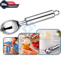 Colher De Sorvete De Inox 20,5 Cm Pegador Para Sorvetes Frutas Sobremesas Concha Profissional