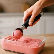 Colher de Sorvete em Aço Inox Pegador Bola Concha Para Sobremesa Açaí e Biscoito