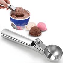 Colher De Sorvete Inox Pegador De Açaí Concha Com Ejetor Culher Sobremesa Cozinha Sorveteria Frutas Colher De Sorvete Inox Pegador De Açaí Concha Com Ejetor Culher Sobremesa Cozinha Sorveteria Frutas