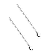 Colher de suco 2un coquetel drinks bailarina inox longa 30,5cm Colher de suco 2un coquetel drinks bailarina inox longa 30,5cm