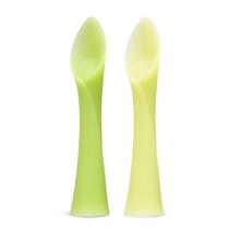 Colher de treino Olababy Silicone Soft-Tip, pacote com 2 unidades de limão kiwi