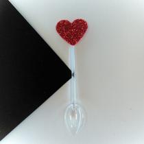 Colher Decorativa - Coração Vermelho - 10 unidades - Nelyzoca - Rizzo