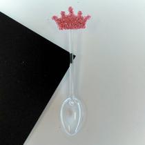 Colher Decorativa - Coroa Rosa - 10 unidades - Nelyzoca - Rizzo