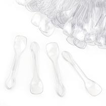 Colher descartável mini transparente Yuntop 100 unidades 10 cm Colher descartável mini transparente Yuntop 100 unidades 10 cm