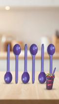 Colher Descartável Reforçada Roxo 14cm 500 Unidades
