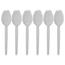 Colher Descartável Transparente para Festas - 50 Unidades