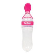 Colher Dosadora Bebê Buba 90ml Silicone Livre de BPA Rosa